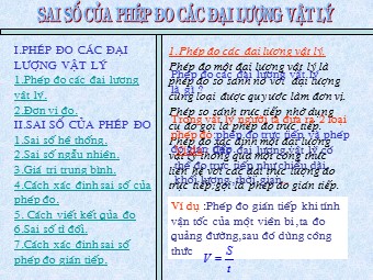 Bài giảng Vật lí Lớp 10 - Bài 7: Sai số trong phép đo các đại lượng vật lý (Bản đẹp)