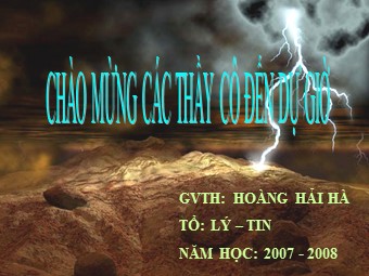 Bài giảng Vật lí Lớp 10 - Bài 9: Tổng hợp và phân tích lực điều kiện cân bằng của chất điểm - Hoàng Hải Hà