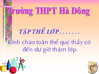 Bài giảng Vật lí Lớp 10 - Bài: Chuyển động bằng phản lực