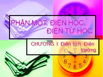 Bài giảng Vật lí Lớp 11 - Bài 1: Điện tích. Định luật Cu-lông (Bản hay)