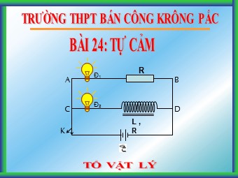 Bài giảng Vật lí Lớp 11 - Bài 25: Tự cảm (Bản hay)