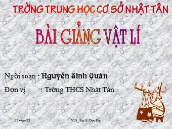 Bài giảng Vật lí Lớp 8 - Bài 8: Đòn bẩy