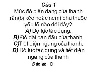 Trắc nghiệm Vật lí Lớp 10