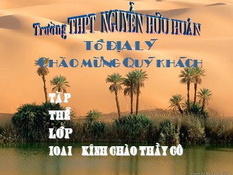 Bài giảng Địa lí Lớp 10 - Bài 14: Thực hành 