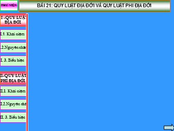 Bài giảng Địa lí Lớp 10 - Bài 21: Quy luật địa đới và quy luật phi địa đới - Hồ Ngọc Vinh