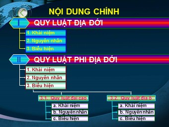 Bài giảng Địa lí Lớp 10 - Bài 21: Quy luật địa đới và quy luật phi địa đới (Chuẩn kiến thức)