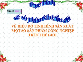 Bài giảng Địa lí Lớp 10 - Bài 34: Vẽ biểu đồ tình hình sản xuất một số sản phẩm công nghiệp trên thế giới (Bản hay)