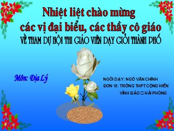 Bài giảng Địa lí Lớp 11 - Bài 10: Cộng hòa nhân dân Trung Hoa - Tiết 2: Kinh tế - Ngô Văn Chính