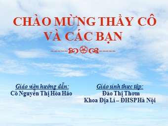 Bài giảng Địa lí Lớp 11 - Bài 10: Cộng hòa nhân dân Trung Hoa - Tiết 2: Kinh tế - Đào Thị Thơm
