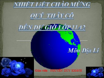 Bài giảng Địa lí Lớp 11 - Bài 6: Hợp chủng quốc Hoa Kì - Tiết 1: Tự nhiên và dân cư (Bản hay)