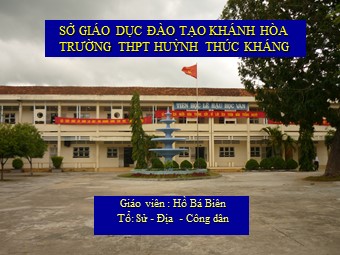 Bài giảng Địa lí Lớp 11 - Bài 7: Liên minh châu Âu EU - Tiết 4: Cộng hòa liên bang Đức - Hồ Bá Biên