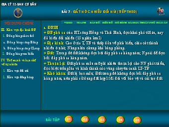 Bài giảng Địa lí Lớp 12 - Bài 7, Phần 2: Địa hình nhiều đồi núi (Chuẩn kiến thức)