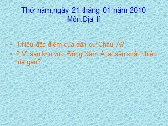 Bài giảng Địa lí Lớp 5 - Bài 19: Các nước láng giềng của Việt Nam