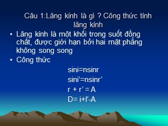 Bài giảng điện tử Vật lí Lớp 11 - Bài 29: Thấu kính mỏng (Bản đẹp)