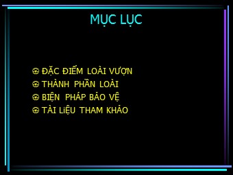 Bài giảng Động vật rừng