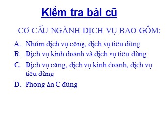 Bài giảng môn Địa lí 10 - Vai trò, đặc điểm và các nhân tố ảnh hưởng đến phát triển ngành giao thông vận tải (Chuẩn kiến thức)