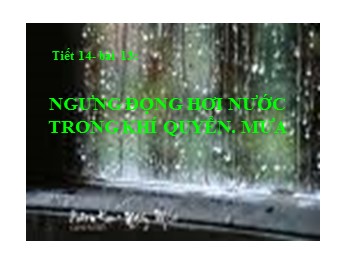 Bài giảng môn Địa lí Lớp 10 - Bài 13: Sự ngưng động nước trong khí quyển. Mưa (Bản mới)