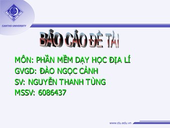 Bài giảng môn Địa lí Lớp 10 - Bài 37: Địa lí các ngành giao thông vận tải