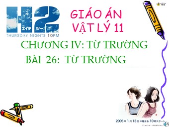 Bài giảng môn Vật lí Khối 11 - Bài 19: Từ trường (Bản đẹp)
