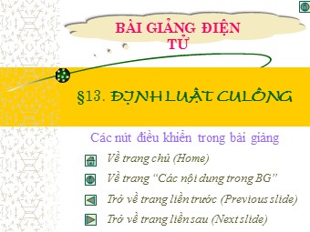 Bài giảng môn Vật lí Lớp 11 - Bài 1: Điện tích. Định luật Cu-lông