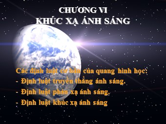 Bài giảng môn Vật lí Lớp 11 - Bài 26: Khúc xạ ánh sáng