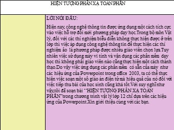 Bài giảng môn Vật lí Lớp 11 - Bài 27: Phản xạ toàn phần (Bản mới)