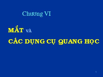 Bài giảng môn Vật lí Lớp 11 - Bài 31: Mắt (Bản đẹp)