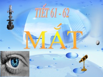 Bài giảng môn Vật lí Lớp 11 - Bài 31: Mắt (Bản mới)