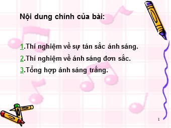Bài giảng môn Vật lí Lớp 12 - Bài 24: Tán sắc ánh sáng - Nguyễn Thanh Thủy
