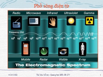 Bài giảng môn Vật lí Lớp 12 - Bài 27: Tia hồng ngoại và tia tử ngoại