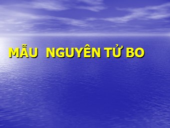 Bài giảng môn Vật lí Lớp 12 - Bài 33: Mẫu nguyên tử Bo (Bản chuẩn kĩ năng)