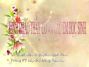 Bài giảng môn Vật lí Lớp 12 - Bài 33: Mẫu nguyên tử Bo - Nguyễn Ngọc Vinh