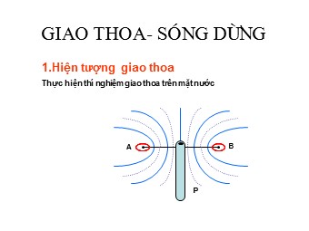 Bài giảng môn Vật lí Lớp 12 - Bài 9: Sóng dừng (Bản hay)