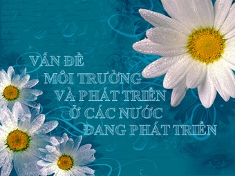 Bài giảng Vấn đề môi trường và phát triển ở các nước đang phát triển