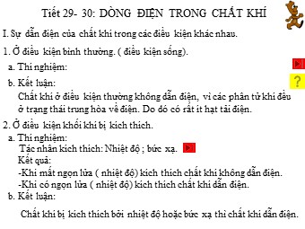 Bài giảng Vật lí Khối 11 - Bài 15: Dòng điện trong chất khí (Bản hay)