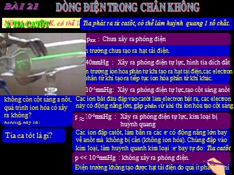 Bài giảng Vật lí Khối 11 - Bài 16: Dòng điện trong chân không (Bản mới)