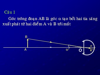 Bài giảng Vật lí Khối 11 - Bài 32: Kính lúp (Bản đẹp)