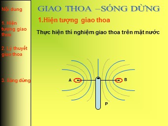 Bài giảng Vật lí Khối 12 - Bài 8: Giao thoa sóng (Bản hay)