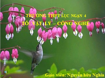 Bài giảng Vật lí Lớp 11 - Bài 13: Dòng điện trong kim loại - Nguyễn Hữu Nghĩa