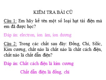Bài giảng Vật lí Lớp 11 - Bài 17: Dòng điện trong chất bán dẫn (Bản chuẩn kiến thức)