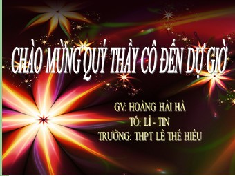Bài giảng Vật lí Lớp 11 - Bài 23: Từ thông. Cảm ứng điện từ - Hoàng Hải Hà