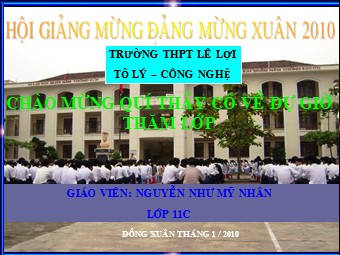 Bài giảng Vật lí Lớp 11 - Bài 23: Từ thông. Cảm ứng điện từ - Nguyễn Như Mỹ nhân