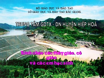 Bài giảng Vật lí Lớp 11 - Bài 23: Từ thông. Cảm ứng điện từ - Trường GDTX Hiệp Hòa