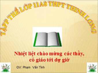 Bài giảng Vật lí Lớp 11 - Bài 25: Tự cảm - Phạm Văn Tình