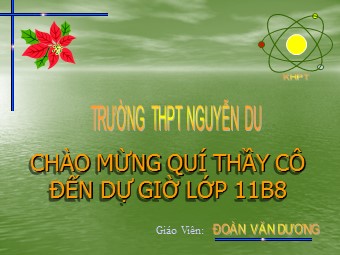 Bài giảng Vật lí Lớp 11 - Bài 27: Phản xạ toàn phần - Đoàn Văn Dương