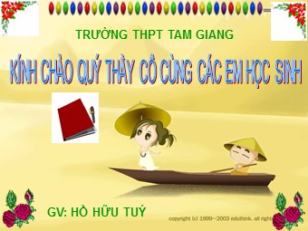 Bài giảng Vật lí Lớp 11 - Bài 27: Phản xạ toàn phần - Hồ Hữu Túy