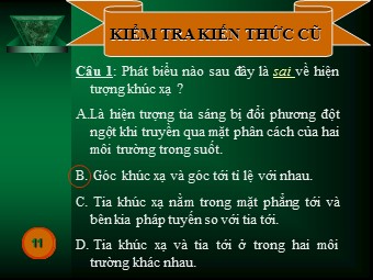 Bài giảng Vật lí Lớp 11 - Bài 28: Lăng kính - Nguyễn Đức Huỳnh