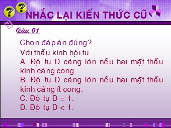 Bài giảng Vật lí Lớp 11 - Bài 31: Mắt (Bản hay)