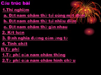 Bài giảng Vật lí Lớp 11 - Bài 47: Đường cảm ứng từ (Chuẩn kiến thức)