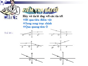Bài giảng Vật lí Lớp 11 - Bài: Công thức thấu kính